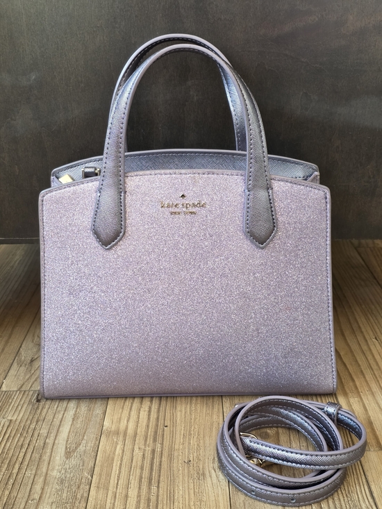 kate spade Handbags - Kate Spade Tinsel Glitter Satchel Lilac Frost